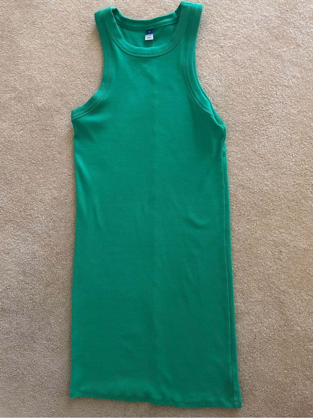 Old Navy Emerald Green Ribbed Tank Dress